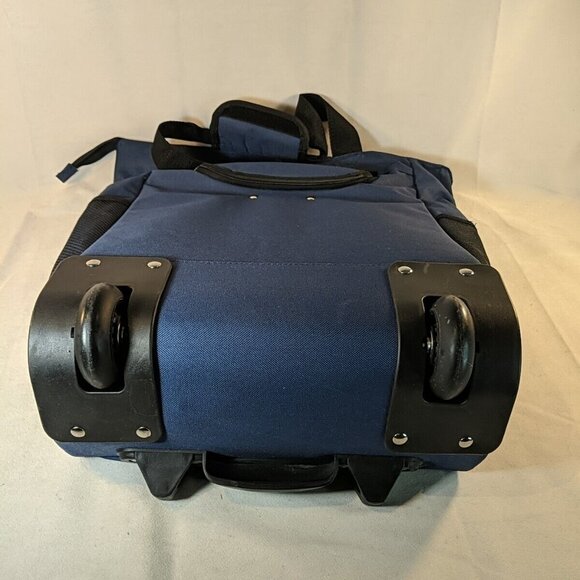 Roots Rolling Travel Bag Luggage Shouder Bag Blue Grey Black Wheels Roller - Picture 11 of 15